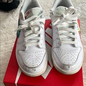 Nike White Sneakers with Colorful Accents